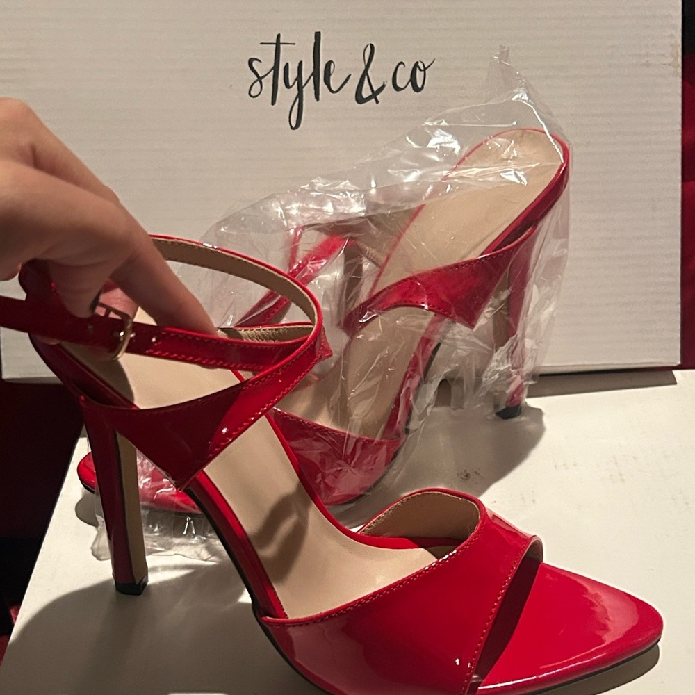 Style & Co. Red Patent Heels